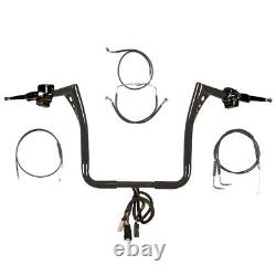 1 1/4 BBlack 15 Z Bar Ape Hanger Kit 2007 Harley-Davidson Street Glide withRadio