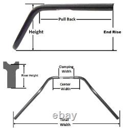 1 1/4 BBlack 15 Z Bar Ape Hanger Kit 2007 Harley-Davidson Street Glide withRadio