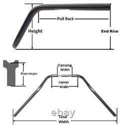 1 1/4 Chrome 12 Hooked Handlebar CKit 2007 Harley-Davidson Street Glide wCruiz