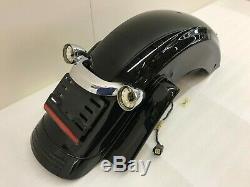 2009-2018 OEM Harley-Davidson Street Glide Touring Rear Fender Vivid Black