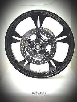 21 x 3.25 HARLEY DAVIDSON STREET GLIDE BLACK REAPER WHEEL With ABS & ROTORS