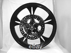 21 x 3.25 HARLEY DAVIDSON STREET GLIDE BLACK REAPER WHEEL With ABS & ROTORS