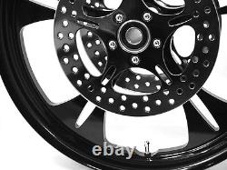 21 x 3.25 HARLEY DAVIDSON STREET GLIDE BLACK REAPER WHEEL With ABS & ROTORS