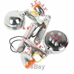 4.5 Spot Passing Fog Light Turn Signals Bracket For Harley Street Glide 14-2020