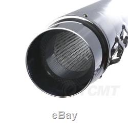 4 Megaphone Exhaust Pipes Mufflers Slip-On For Harley Road Street Glide Ultra