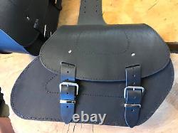 Ares Black Saddle Bags Set Black Sidebags Harley Davidson Street Bob