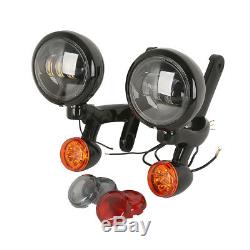 Auxiliary Lighting Bracket Spot Fog Light Turn Signal For Harley Street Glide