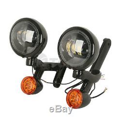 Auxiliary Lighting Bracket Spot Fog Light Turn Signal For Harley Street Glide