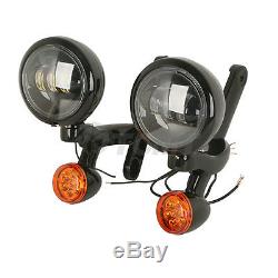 Auxiliary Lighting Bracket Spot Fog Light Turn Signal For Harley Street Glide