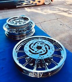 Available Now Harley Street Bob CHROME Mag Dyna Rims These HARLEY wheels