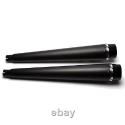 Black 4 Megaphone Slip-on Exhaust for Harley-Davidson FLHX Street Glide 09-09