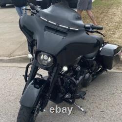 Black 9 Windshield for Harley Davidson Touring Street, Electra, Ultra'14-up