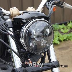 Black LED Headlight Insert Fits Harley Dyna Street Bob FXDB 20072016