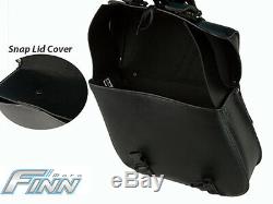 Black Motorcycle Saddlebags Throwover Harley Davidson Dyna Street 500 PREORDER