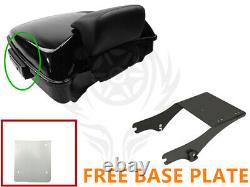 Black Razor Pack Trunk Backrest Rack For Harley Tour Pak Street Glide 97-08 07