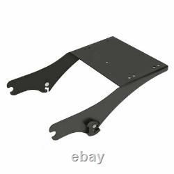 Black Razor Pack Trunk Backrest Rack For Harley Tour Pak Street Glide 97-08 07