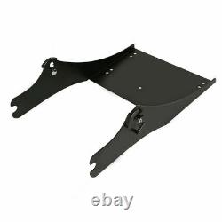 Black Razor Pack Trunk Backrest Rack For Harley Tour Pak Street Glide 97-08 07