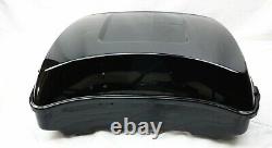 Black Razor Pack Trunk Backrest Rack For Harley Tour Pak Street Glide 97-08 07