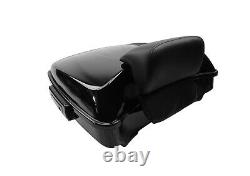 Black Razor Pack Trunk Backrest Rack For Harley Tour Pak Street Glide 97-08 07