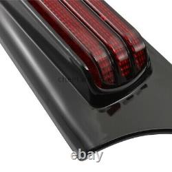 Black Rear Fender Fascia Set Red Lens LED Light For Harley Street Glide FLHX