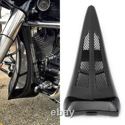 Black Stretched Tall Chin Spoiler Scoop Fit for Harley Street Road Glide 2014-22