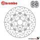 Brembo Serie Oro front floating brake discs for HD FLHXI1450 Street Glide 2006