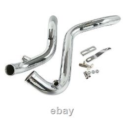 Chrome 1.75 Drag Pipes Exhaust for Harley-Davidson FXDB Street Bob 13-13