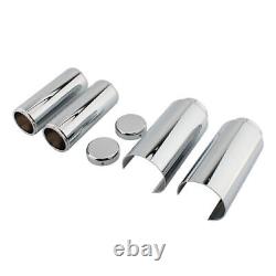 Chrome Fork Cover Set For HARLEY-DAVIDSON SOFTAIL M8 STREET BOB FXBB FXBBS 18-23