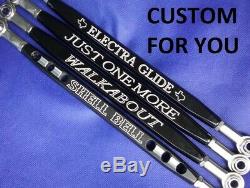 Custom Engraved Shifter Linkage Rod Harley Touring, black street road glide FLH