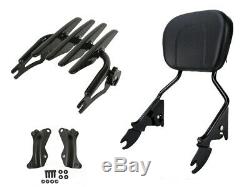 Detachable Backrest Sissy Bar Luggage Rack Fit For Harley Street Glide 2014-2020