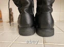 Distressed Harley Davidson USA Military Motorcycle Lace Up Boots 10 M