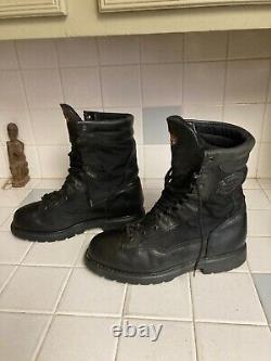 Distressed Harley Davidson USA Military Motorcycle Lace Up Boots 10 M