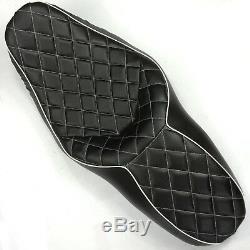 Driver Passenger 2-up Diamond Stitch Seat For 07-15 Harley Road King Street Glid
