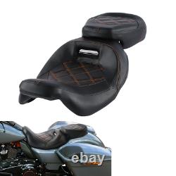 Driver Passenger Seat &Pad Fit For Harley CVO Touring Electra Street Glide 09-21