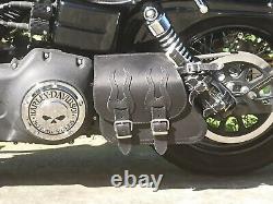 Dyna Skull Black Harley Davidson Street Bob Fatbob Lowrider Motorcycle Bag HD