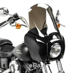 Fairing MG5 for Harley Dyna Low Rider, Street Bob black- light smoke