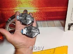 Genuine Harley Dyna Sportster Softail Street Touring Fuel Tank Emblems Badges