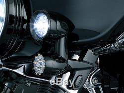 Gloss Black Kuryakyn Driving Lights Harley Touring Street Glide FLHT FLHR 5029