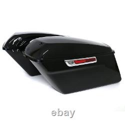 Gloss Black Panniers withLock set for Harley-Davidson FLHX Street Glide 17-17