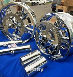 HARLEY RIM Exchange 2014, STREET GLIDE, FLHX ENFORCER CHROME WHEELS EXCHANGE