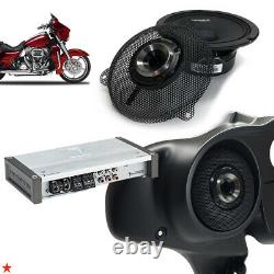 HARLEY STREET GLIDE DIAMOND AUDIO PRO SPEAKER / AMP KIT With MSPRO65 + MO75T HORNS