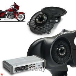 HARLEY STREET GLIDE DIAMOND AUDIO PRO SPEAKER / AMP KIT With MSPRO65 + MO75T HORNS