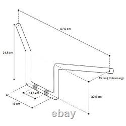 Handlebar Ape Z-Bar 1 for Harley Dyna Fat Bob/ Street Bob/ Low Rider/ S black