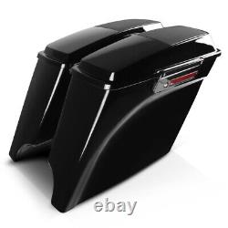 Hard Stretched SLB side bags for Harley Davidson Street Glide Custom 10-13