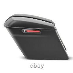 Hard Stretched side bags for Harley Davidson Street Glide FLHX 14-22 black mat