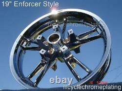 Harley 14-19 Chrome Front Enforcer Wheel Rotors Bolt Street Glide Exchange Progr