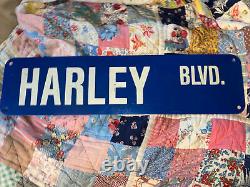 Harley Blvd Street Sign Thick Metal