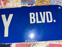 Harley Blvd Street Sign Thick Metal