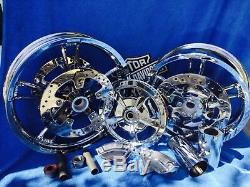 Harley CHROME TOURING STREET GLIDE ENFORCER REAR Wheel & Drive Pulley OUTRITE
