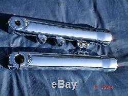 Harley Chrome Fork Sliders Legs Dyna Fit 06-13, FXDB Street BoB, Exchange Only FXD